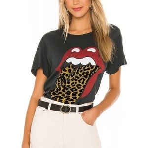 DAYDREAMER Free People Rolling Stones Tongue Tour Tee Size Medium